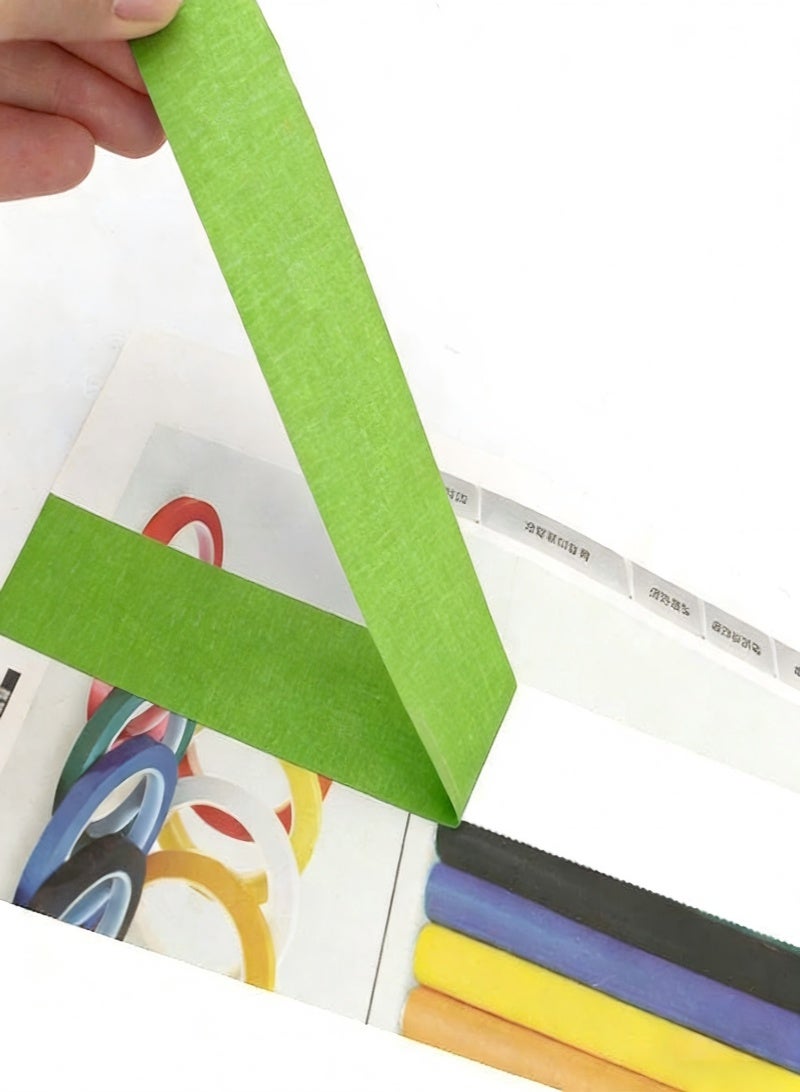 5pcs Masking Tape, Premium Art Tape,High-quality Tape Roll,Labeling.Has Strong Adhesion and Residue Free. With A Length Of 787.4 Inches And A Width of 0.787 Inches.Perfect for Painting, Crafts，Drawing, Paper Crafts, and Watercolor Projects.Multiple Uses.（Green） - Image 4